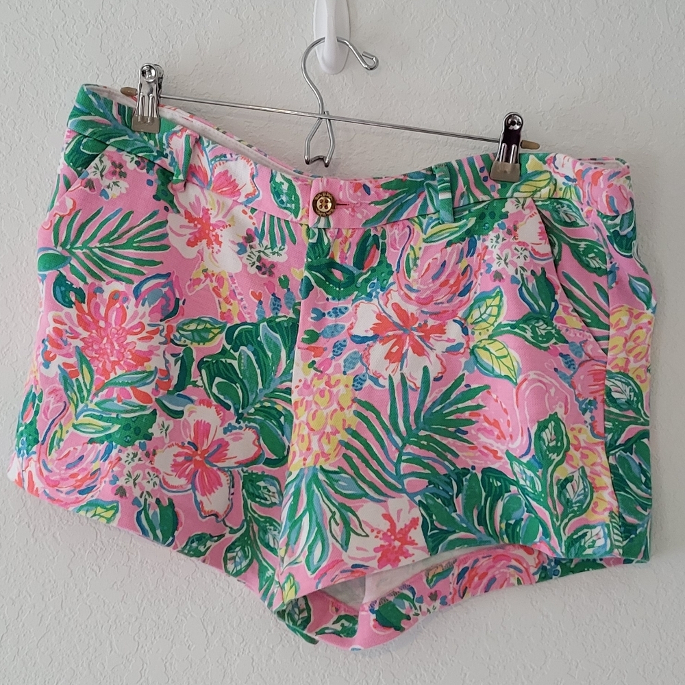 Lilly Pulitzer Callahan Knit Shorts Journey To The Jungle Size 14